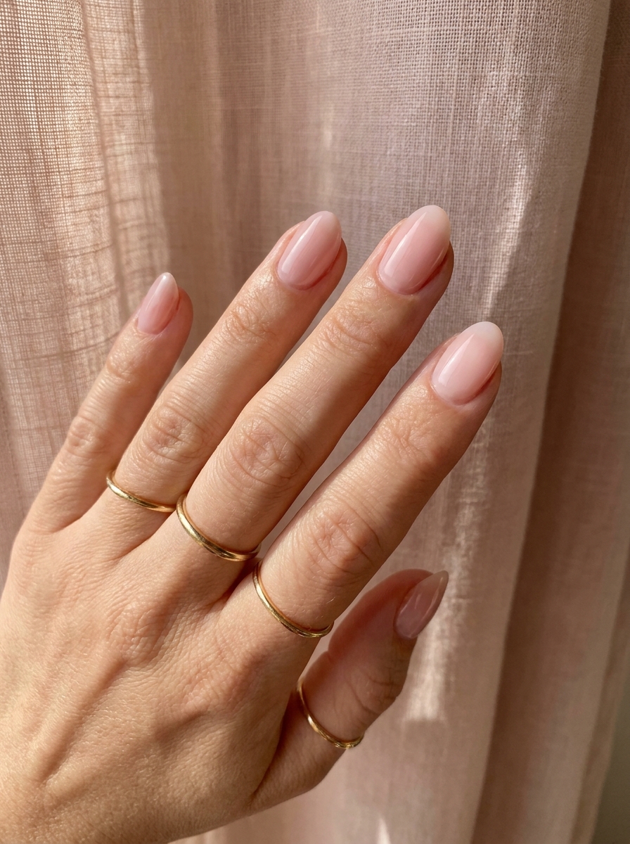 Milky Rose Quartz Nails als Milky Nails Inspiration 2026